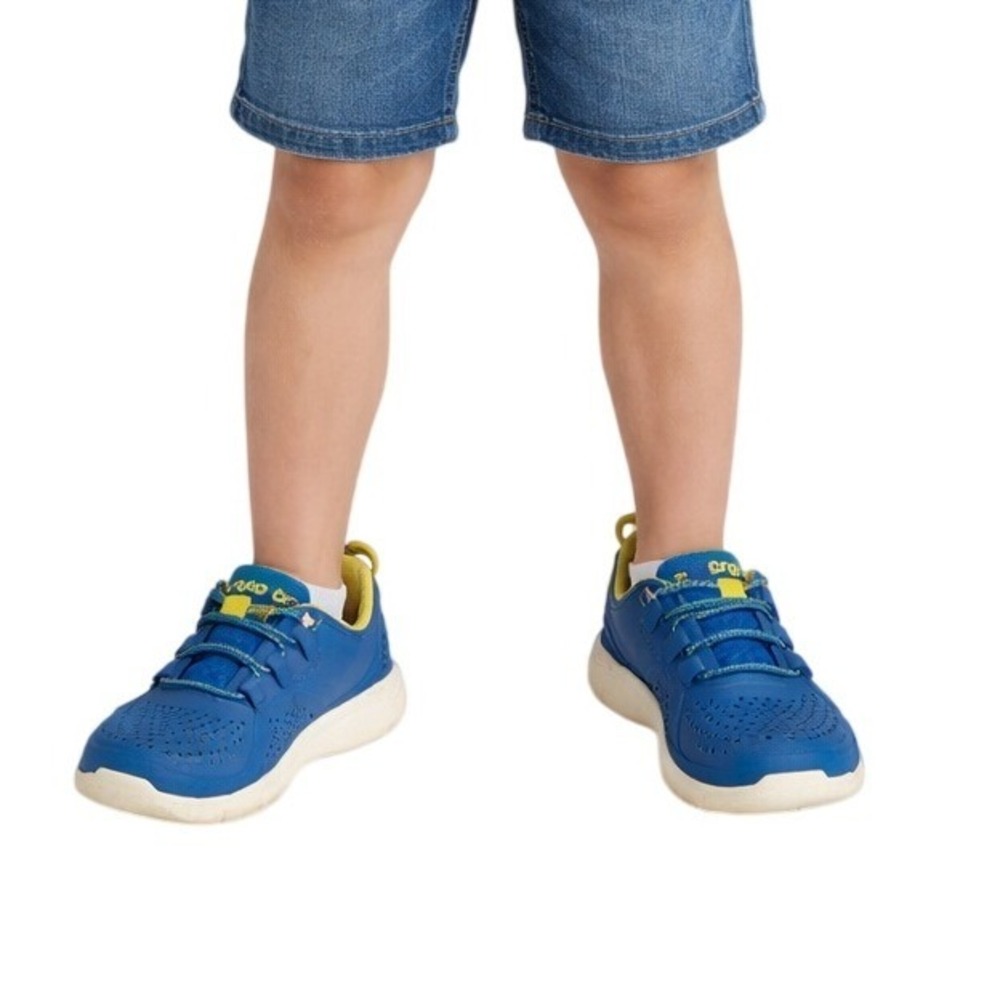 Crocs Kids LiteRide Pacer Blue Yellow Slip On Bungee Sneakers 205911‎ Size C11